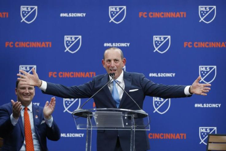 Major League Soccer commissioner Don Garber, shown at last year's announcement of an expansion team in Cincinnati, added a 27th MLS club Tuesday with Austin FC