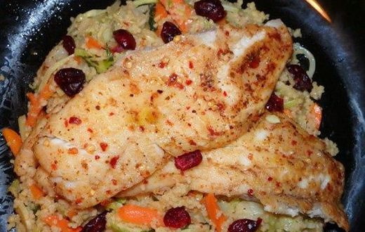 Grilled Tilapia Fillets with Vegetable Couscous