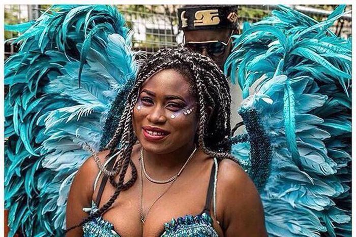 Lydia Forson puts her books on display