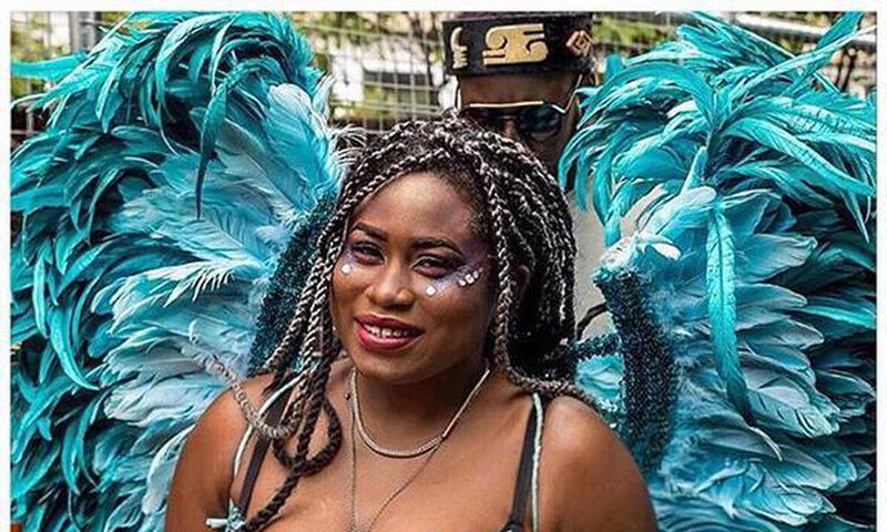Lydia Forson puts her books on display