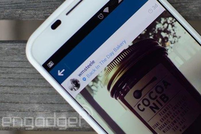 Instagram User interface.