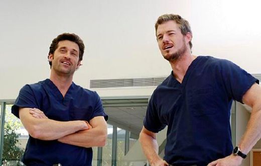 Eric Dane and Patrick Dempsey in 'Grey's Anatomy'