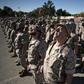 Spanish Legion forces hold a farewell ceremony at a base in Almeria on January 23, 2015, for troops heading to Iraq to train forces battling IS