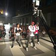Peter Okoye, Kaffy and Don Flex at the shoot of a new reality TV show