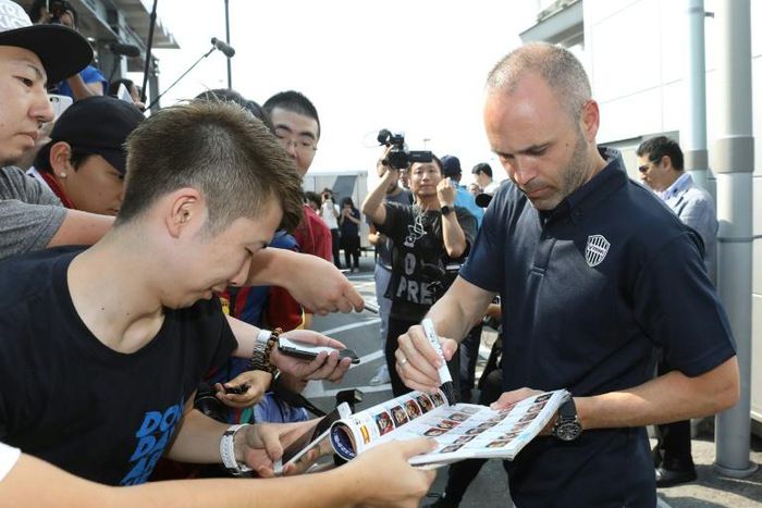 Andres Iniesta has been a welcome boost for the Japanese football