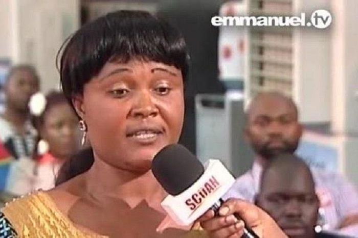 Blessing Okoma during her confession