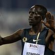 Ezekiel Kemboi of Kenya celebrates his victory in the men's 3000m Steeplechase during the IAAF Diamond League athletics meet in Doha May 9, 2014. REUTERS/Fadi Al-Assaad