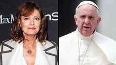 Susan Sarandon and Pope Francis