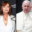 Susan Sarandon and Pope Francis