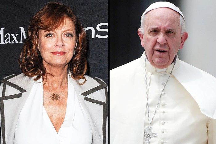 Susan Sarandon and Pope Francis