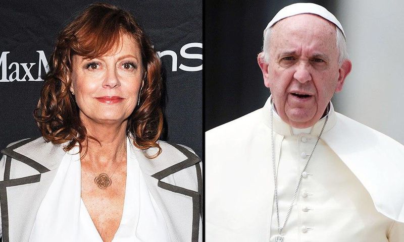 Susan Sarandon and Pope Francis