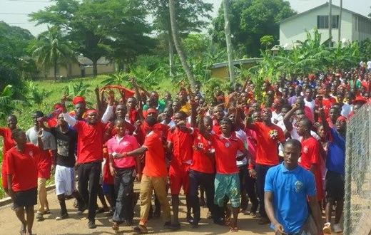 Teacher trainees on strike