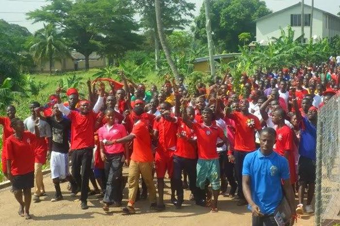 Teacher trainees on strike