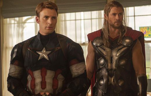 Captain America and Iron Man in the upcoming 'Avengers: Age of Ultron'.