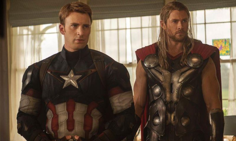 Captain America and Iron Man in the upcoming 'Avengers: Age of Ultron'.