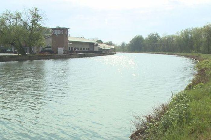 A stretch of the Erie Canal.