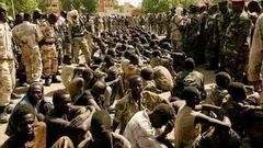 Boko Haram members captured by Chadian soldiers in Gamboru, Borno State