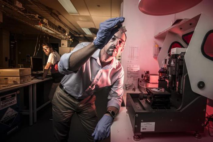 An engineer at the ACES labs