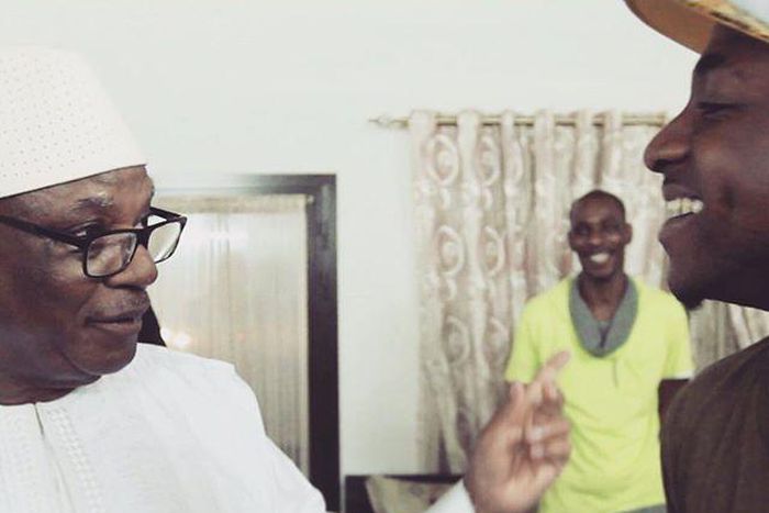 Davido with the President of Mali