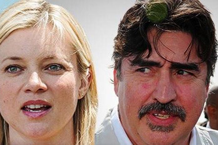 Amy Smart and Alfred Molina are on the set of 'Sister Cities'