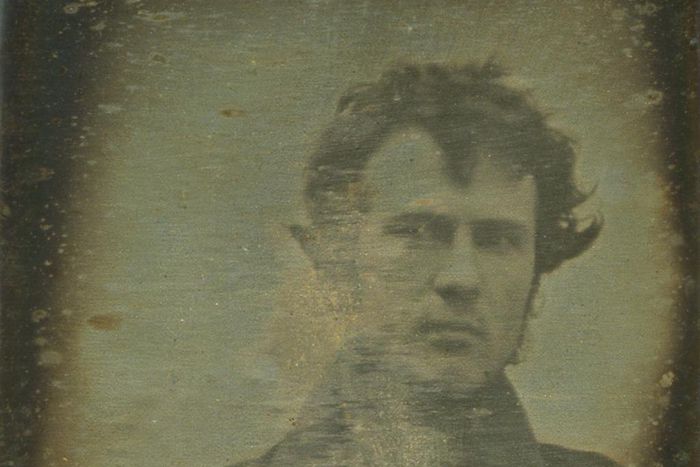 The first “selfie” in history taken by Robert Cornelius, a Philadelphia Chemist, in 1839
