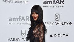 Naomi Campbell at the Milan's amfAR gala fashion week