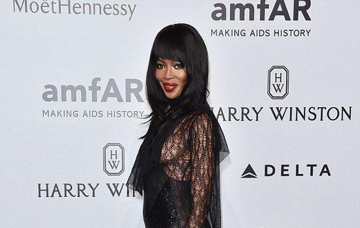 Naomi Campbell at the Milan's amfAR gala fashion week