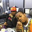 Olamide and hype man, Dotun on the flight to Maryland.
