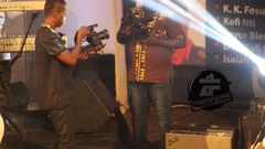 K.K Fosu taking footage of Lumba's event