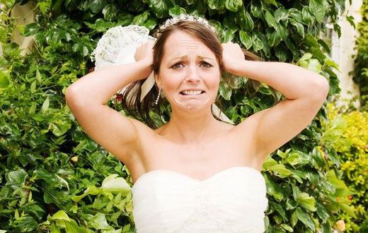 Stressed bride