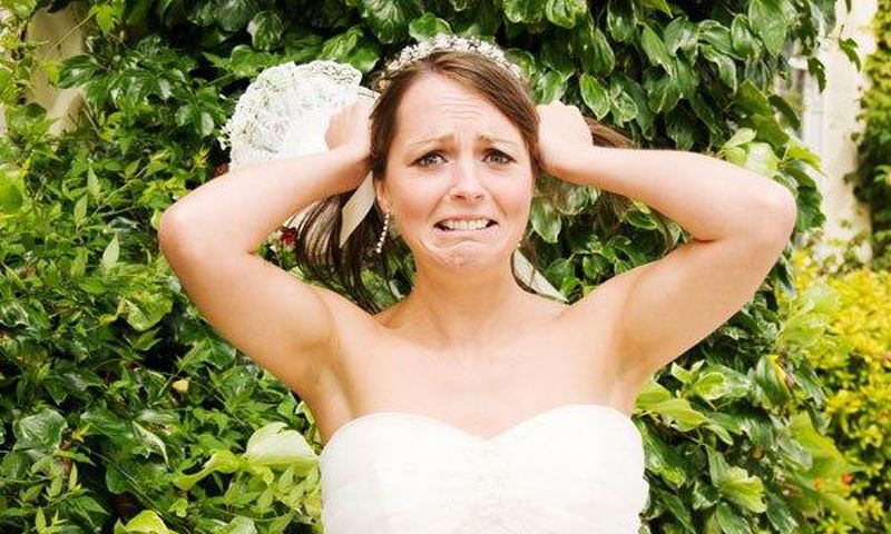 Stressed bride