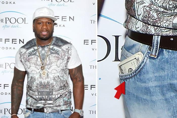 50 Cents flaunts stack of cash in Atlantic City
