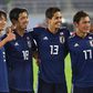 Shiotani (second left) scored as Japan saw off Uzbekistan 2-1