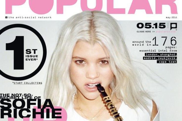 Sophia Richie for the first edition of Popular Magazine