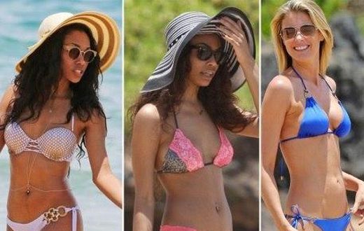 Eddie Murphy's GF, Paige Hutcher (far right) and daughters, Bria (25) and Shayne (20) hit Hawaii
