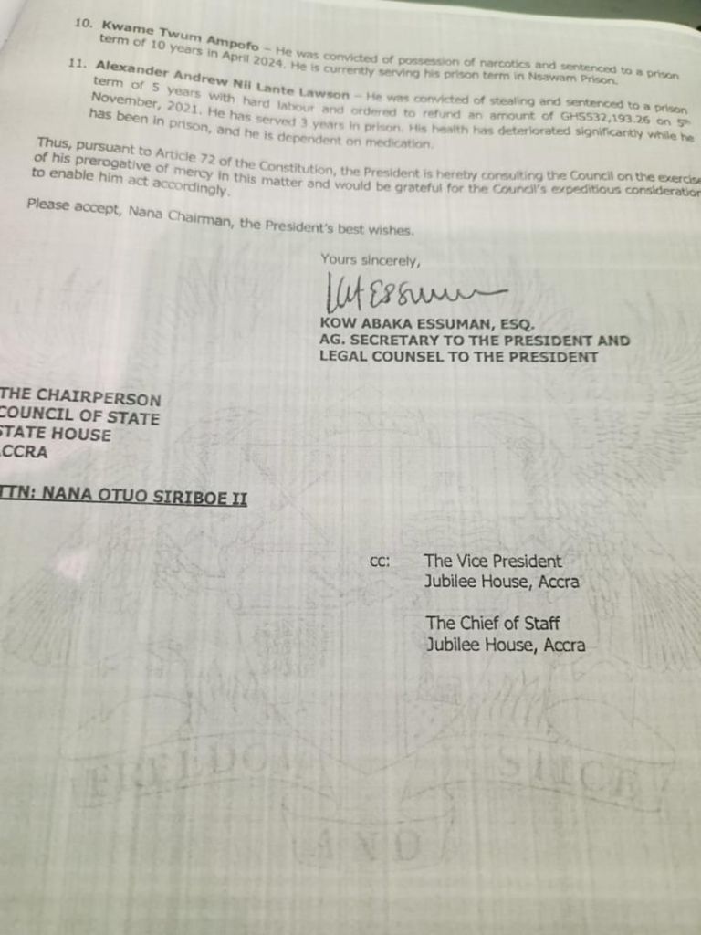 President Akufo-Addo pardons Capital Bank’s Ato Essien and 10 other convicts