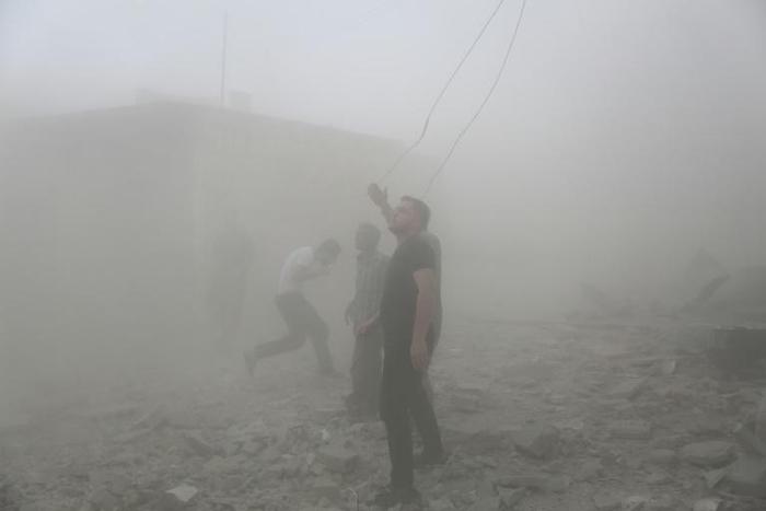 Regime and Russian air strikes have pummelled the jihadist-held Idlib region in northwest Syria