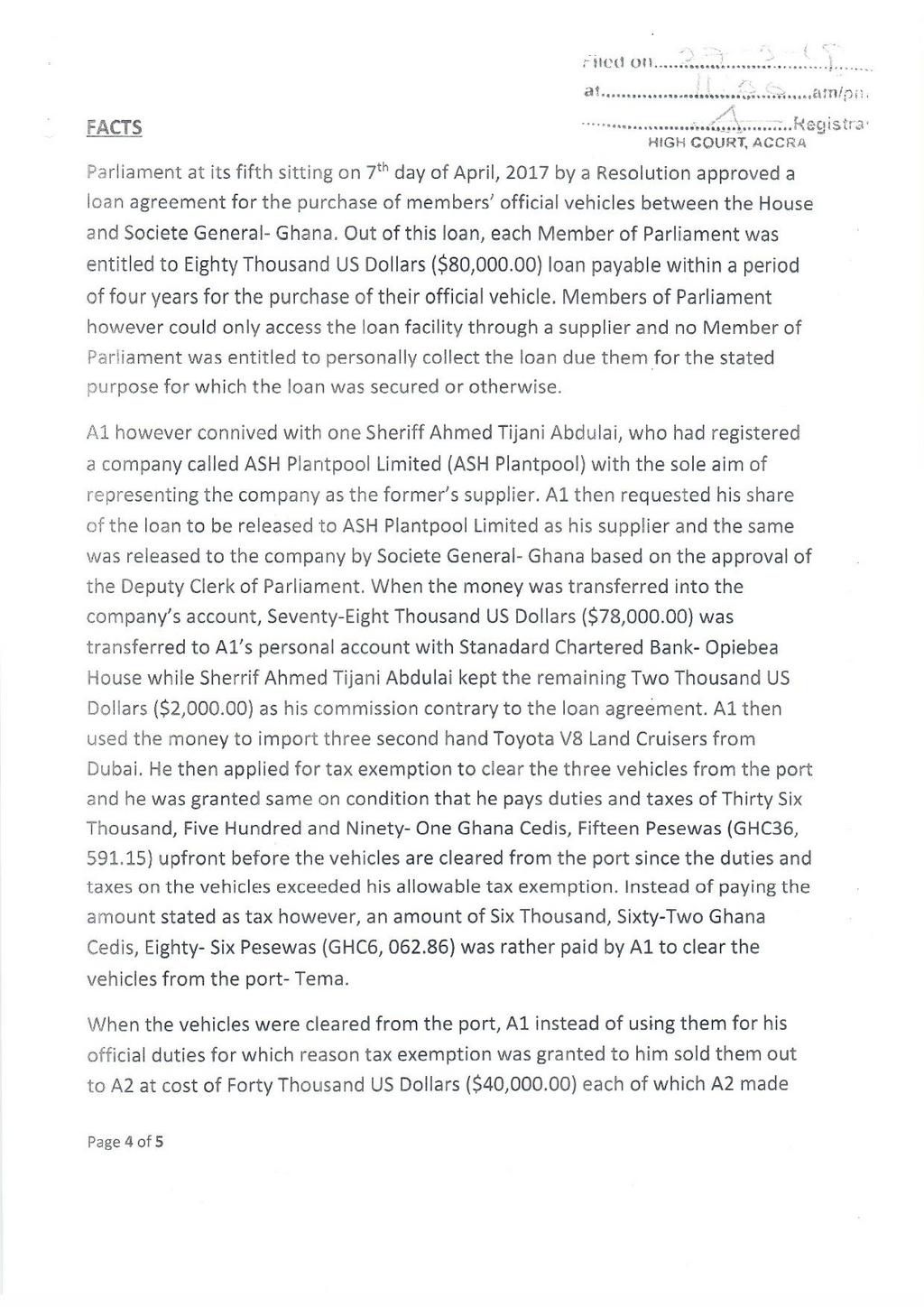 The Republic v Mahama Ayariga