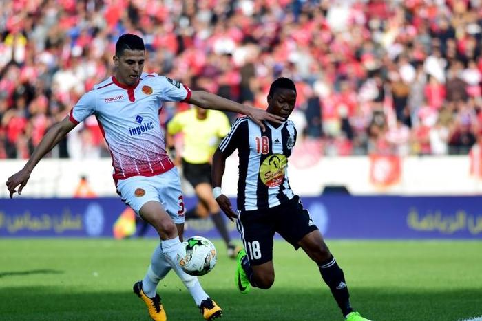 Mohamed Nahiri (L) of Moroccan club Wydad Casablanca and Rainford Kalaba of Democratic Republic of Congo side TP Mazembe will both hope their teams secure CAF Champions League quarter-finals places this weekend