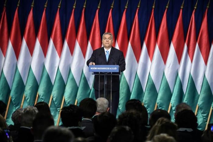 Hungarian Prime Minister Viktor Orban framed the European elections as a choice between Brussels bureaucrats under the sway of 'money men' and sovereign nation states defending 'tradition' and 'Christianity'