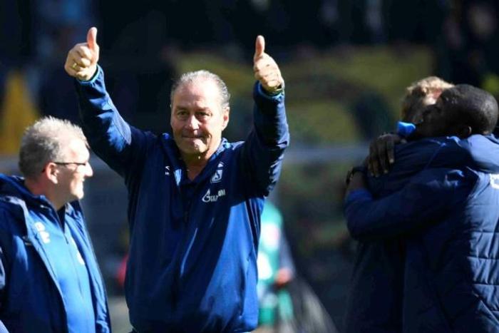 Veteran coach Huub Stevens has led Schalke to safety after retruning for a third spell in charge last March