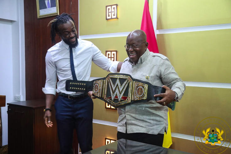 WWE’s Kofi Kingston and President Akufo-Addo