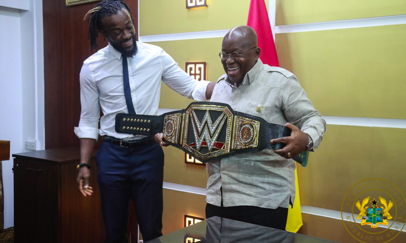 WWE’s Kofi Kingston and President Akufo-Addo