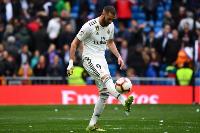 Karim Benzema left the pitch with the match-ball after scoring a hat-trick against Athletic Bilbao on Sunday.