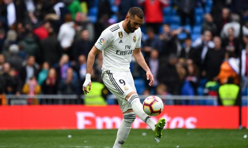 Karim Benzema left the pitch with the match-ball after scoring a hat-trick against Athletic Bilbao on Sunday.