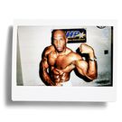 Bakhosheq Allan, aka Box, flexing a a prison bodybuilding contest.