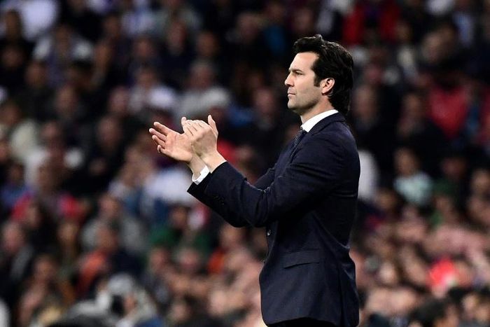 One hand clapping: Santiago Solari is under pressure after two losses at the hands of Barcelona