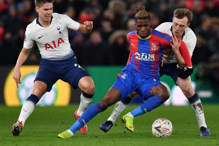Banned: Wilfried Zaha will miss Crystal Palace's FA Cup tie against Doncaster