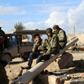 Syrian Democratic Forces fighters, seen here on the Baghouz frontline, have spearheaded the ground battle against IS in Syria