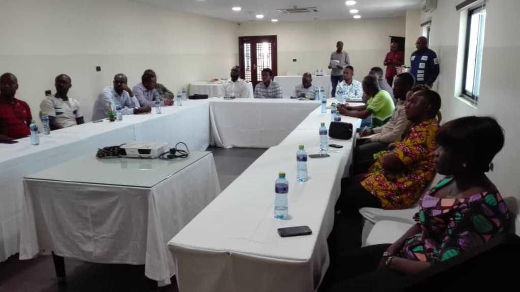 Officials of the Touchpoints during the training in Accra.